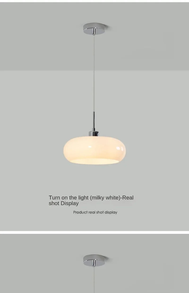 Modern Glass Pendant Lights – Elegant Hanging Lamp for Bedrooms, Cafes, and Restaurants