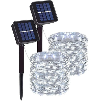 Solar Fairy String Lights Waterproof Copper Wire Garden Lights with 8 Modes for Patio, Yard, and Christmas Decoration
