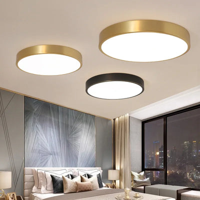 Modern Copper LED Ceiling Lights: Luxury Black Gold Aisle Decorative Lamps for Bedroom, Living Room, Study
