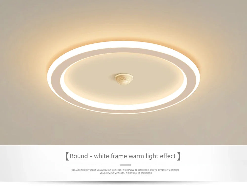 LED Ceiling Light with Motion Sensor – Modern Human Body Induction Lamp for Living Room, Hallway, and Indoor Spaces