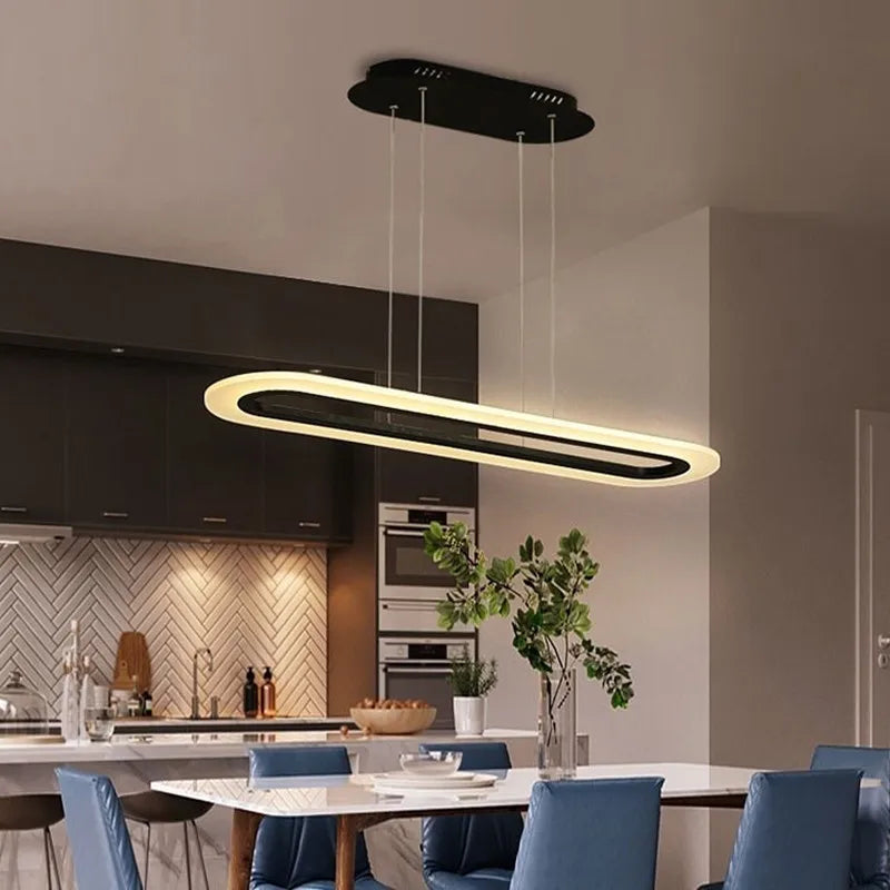 Modern Minimalist LED Pendant Lights: Dimmable Perfect for Kitchen Tables, Dining Rooms Stylish Chandelier