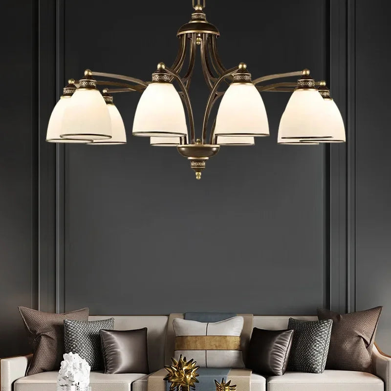 Contemporary Retro Chandelier: Elegant Lighting for Living and Dining Spaces