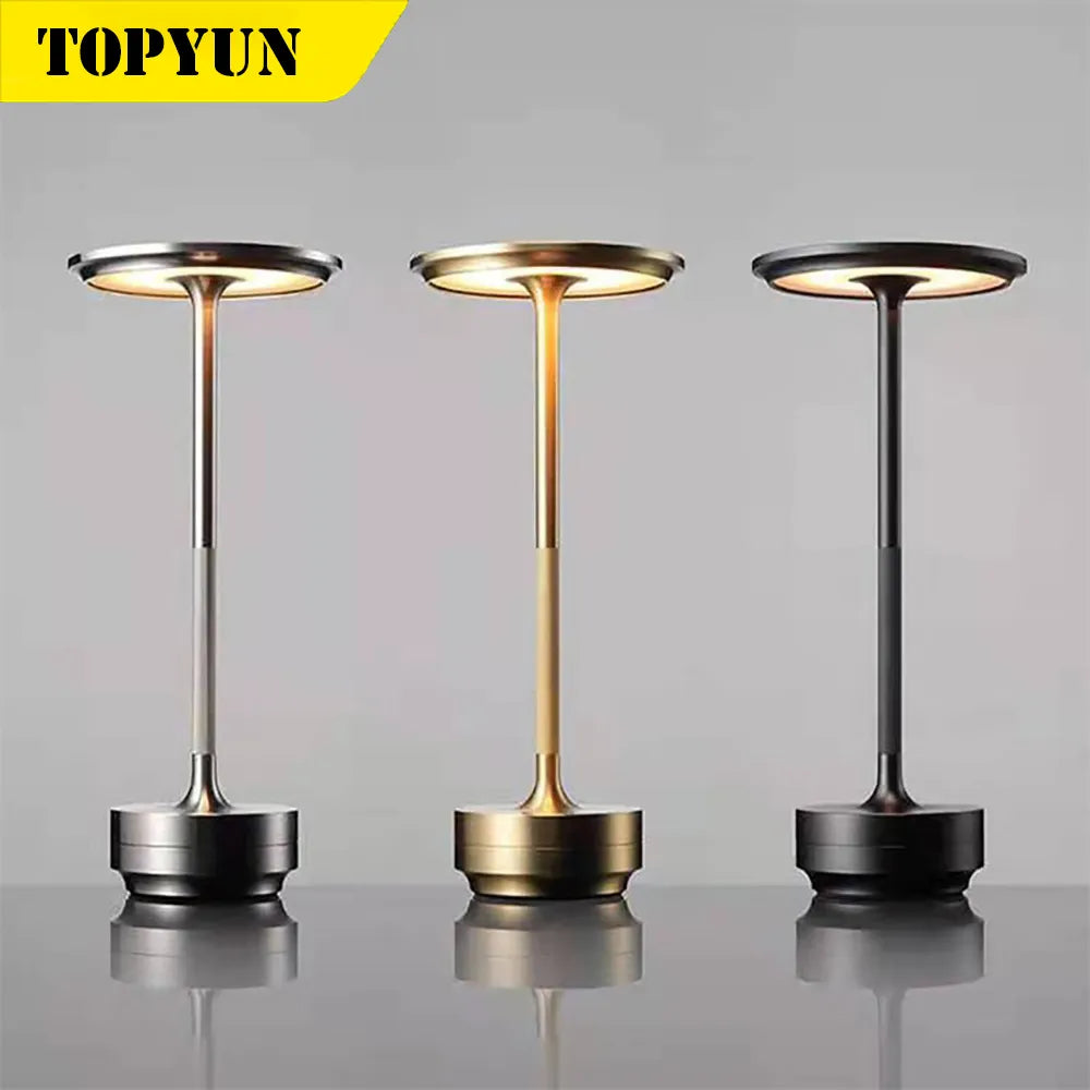 Modern USB Charging Desk Lamp with Touch Dimming - Retro Style