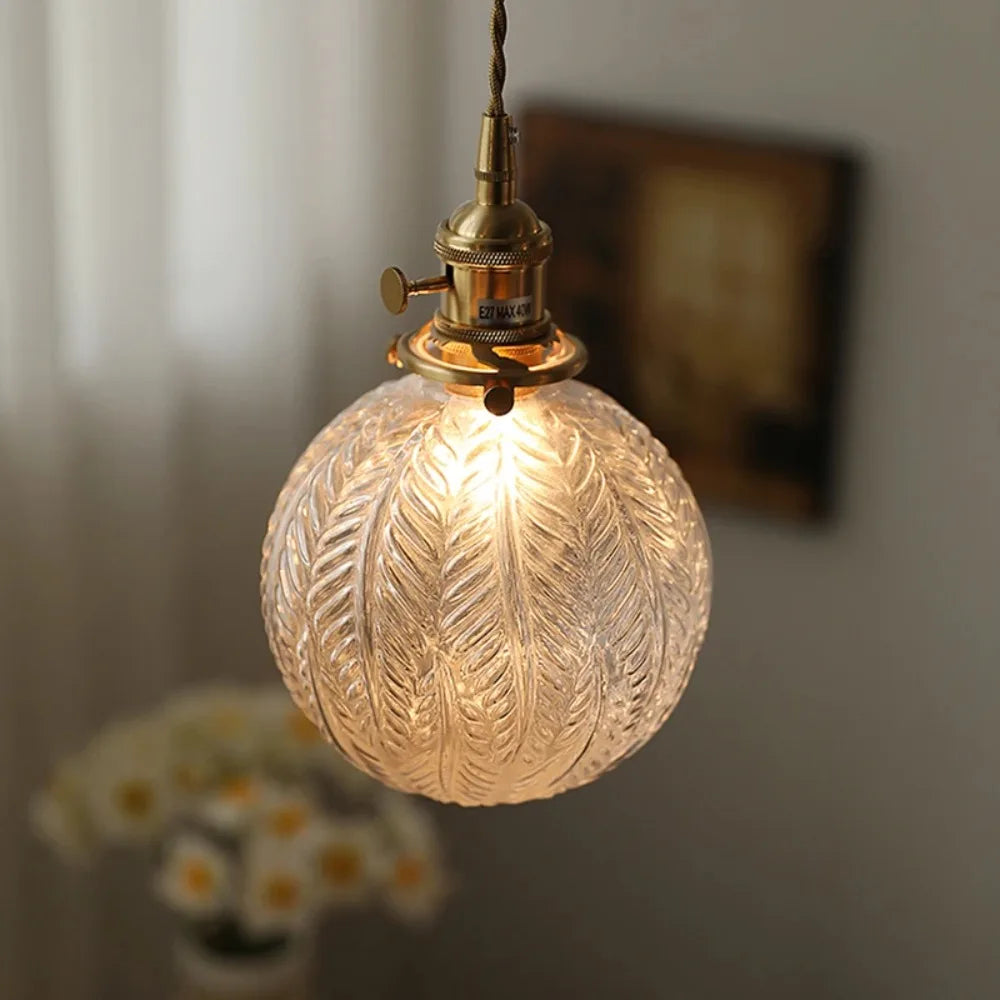 Modern French Retro Glass Pendant Light: Elevate Your Space with Creative Elegance