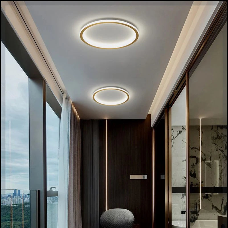 Dimmable Round LED Ceiling Light: Modern Home Decor Fixture for Bedroom and Living Room