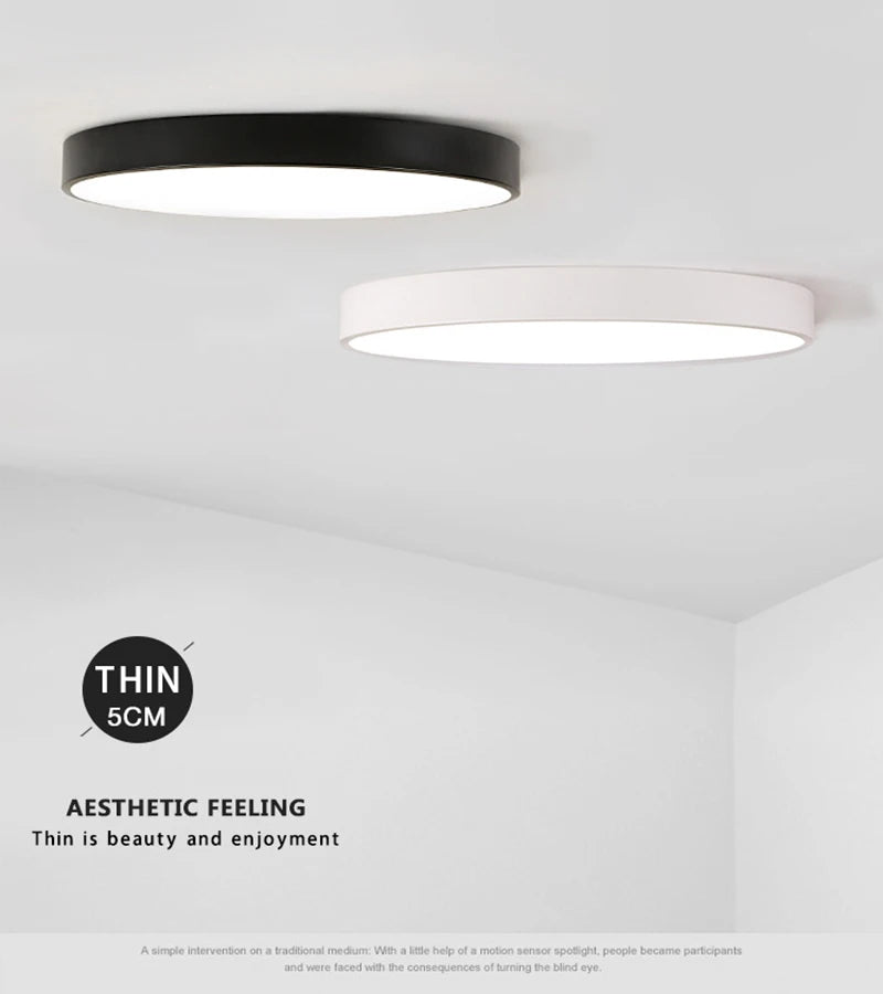 Modern LED Ceiling Lamp – 18W/24W/36W/54W Round Lighting Fixture for Living Room, Bedroom, and Kitchen