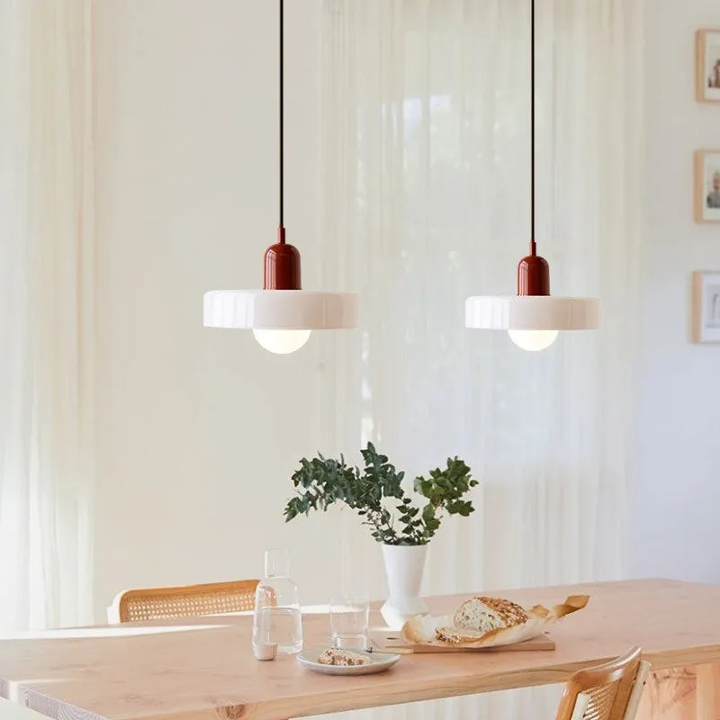 Nordic Glass Pendant Light: Candy Color Single Head Lamp for Living Room, Bedroom, Study, Dining Room, Bar