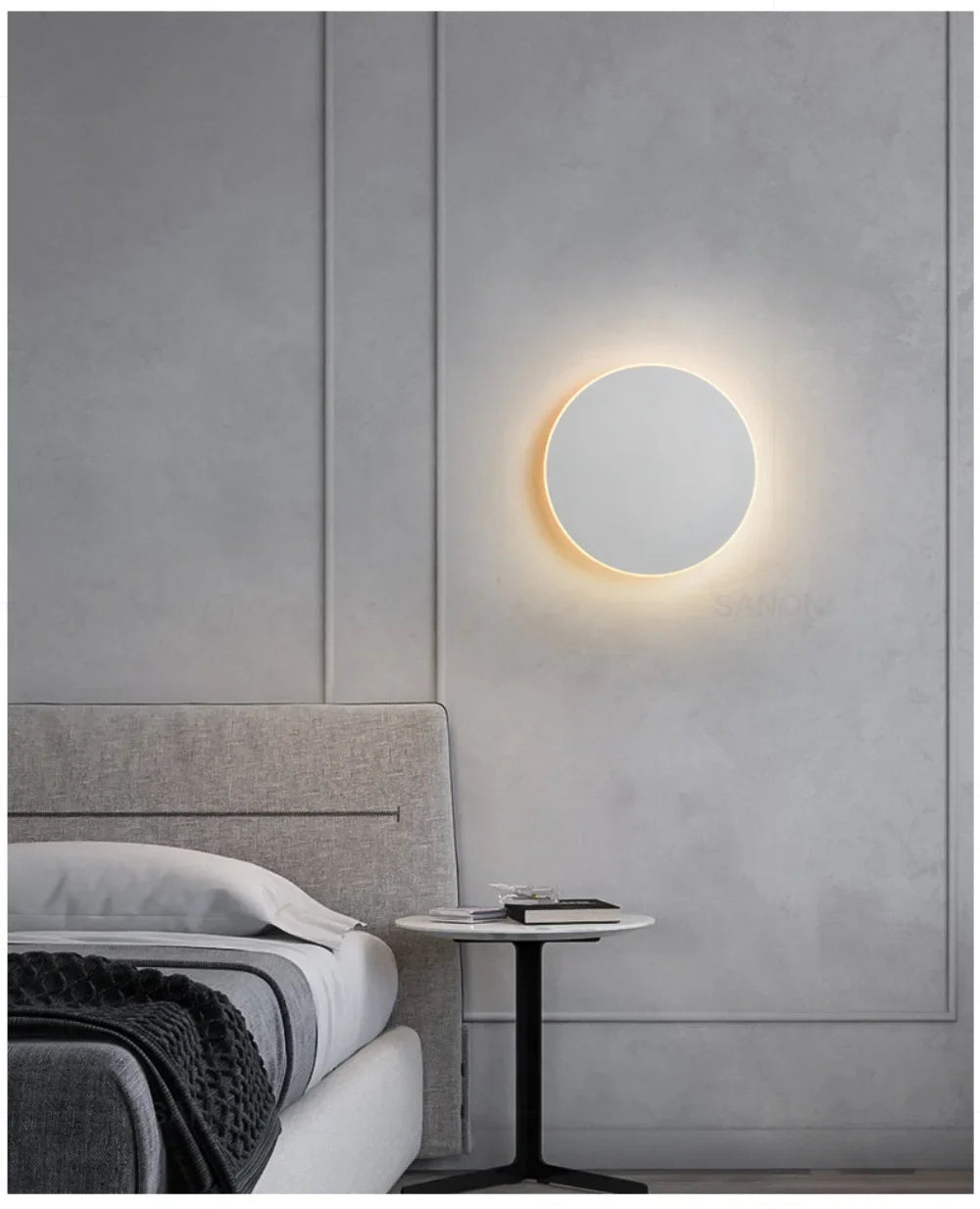 Modern LED Round Wall Lamps with Touch Switch – Minimalist Style for Interior Spaces