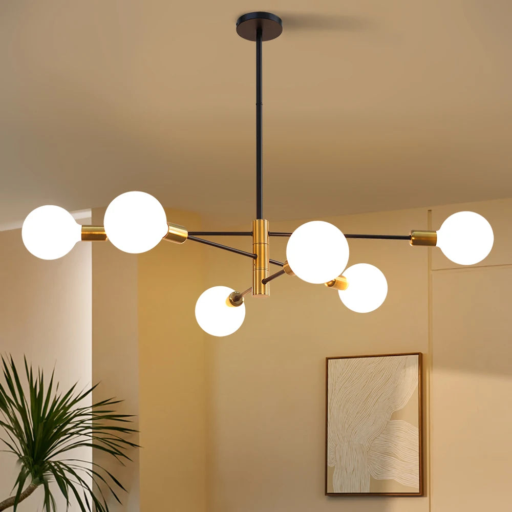 Modern Nordic LED Ceiling Chandelier - Stylish Lighting for Living and Dining Rooms