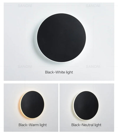 Modern LED Round Wall Lamps with Touch Switch – Minimalist Style for Interior Spaces