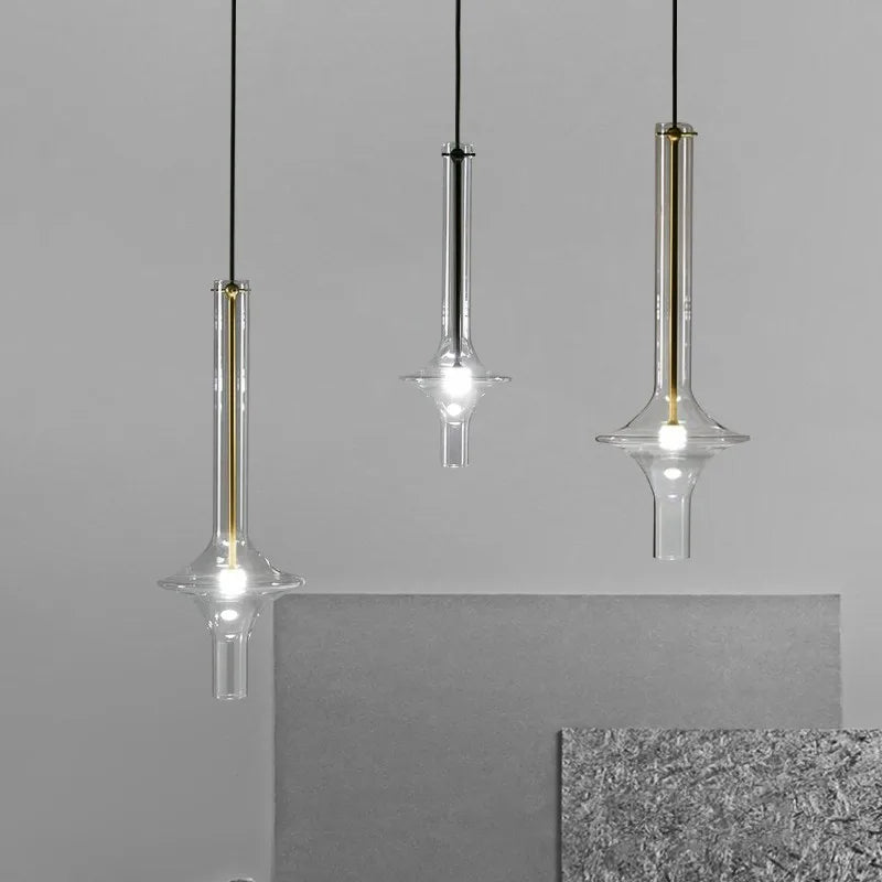 Modern Glass Pendant: Nordic Charm & Dimmable Light for Any Room