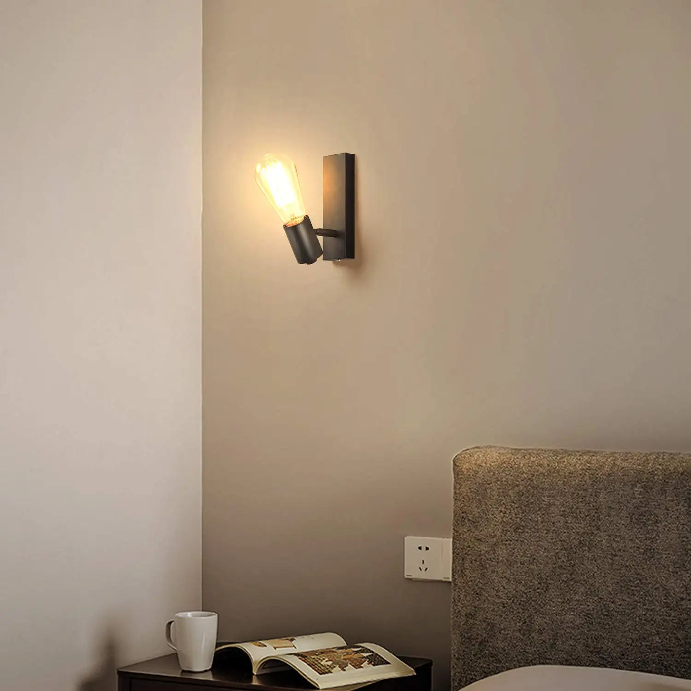 Vintage Swivel Wall Lamp with Rotating Spot - Versatile Lighting Solution for Any Room