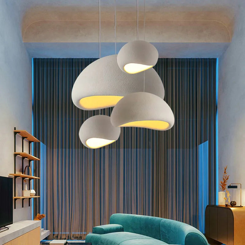 Nordic Minimalist Wabi Sabi Wind E27 LED Pendant Lights - Serene Illumination for Every Space