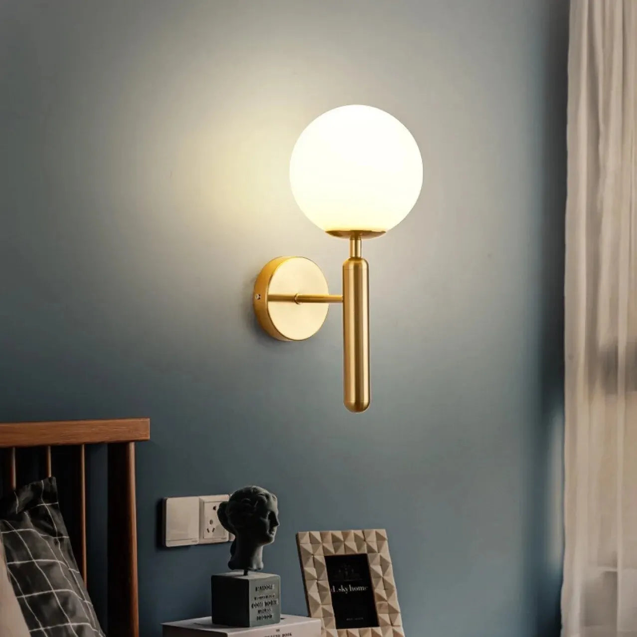 Nordic Modern Wall Lamp - Sleek Indoor Lighting Fixture for Bedroom, Bathroom, and More