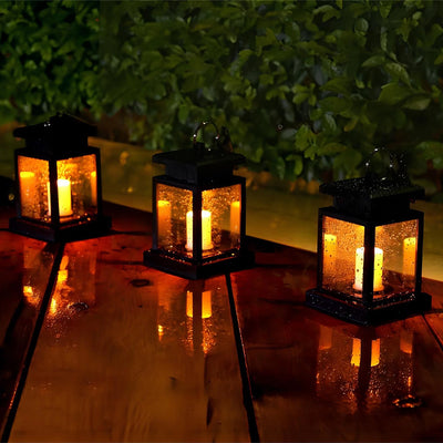 LED Solar Candle Lantern: Outdoor Palace Lantern Garden Lamp with Hook. Ideal for Landscape Lighting, Floor Lights