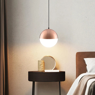 Modern LED Pendant Light Minimalist Spherical Glass Hanging Lamps