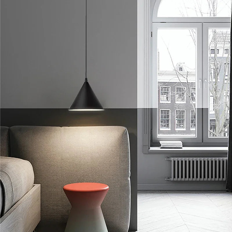 Nordic LED String Light Pendant Lights: Geometric Bedside Lamp Perfect for Living Room, Bedside Wall Sconce