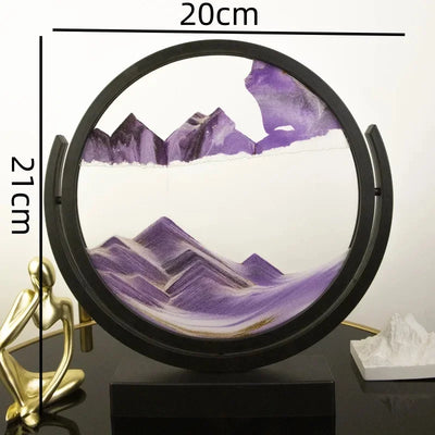 3D Moving Sand Art Hourglass with Handmade Glass Hourglass for Home Decor & Gifts