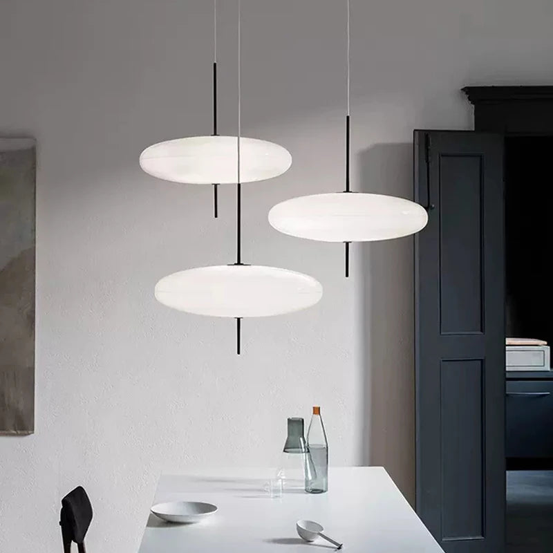 Modern Flying Saucer Pendant Lights: LED Minimalist Design for Restaurants, Studies, Living Rooms