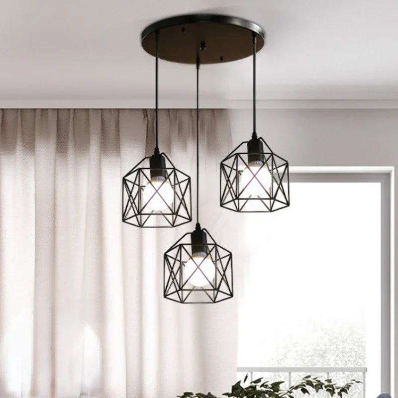 Nordic Minimalist Rustic Industrial Pendant Lights: Modern Lighting Fixtures for Kitchen Island, Cafe, and More