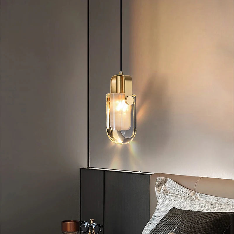 Illuminate Your Space with Modern Gold Small Pendant Lamps for Living Room, Bedroom and Indoor