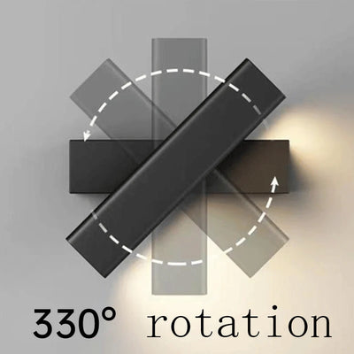 Modern Rotating LED Wall Lamp - Ideal for Bedside, Study, Dining Room, Bedroom, Foyer