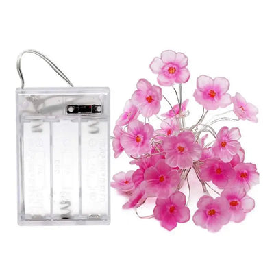 3M 30LED Cherry Blossom Fairy String Lights Pink Flower Battery Powered Garland for Christmas and Home Decoration
