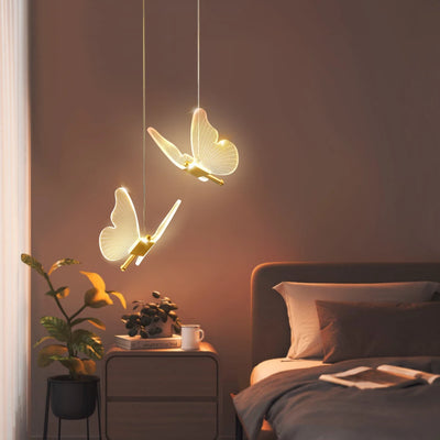 LED Butterfly Pendant Light – Modern Nordic Hanging Lamp Elegant Acrylic Chandelier for Living Room