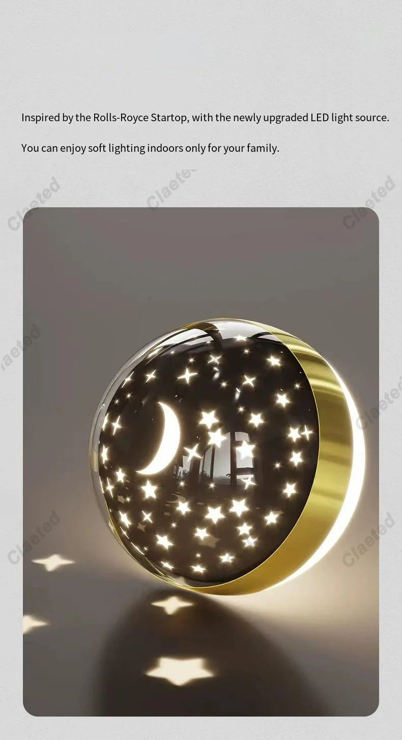 LED Star Astronaut Projection Wall Lamp Creative Lighting Fixture for Children's Rooms