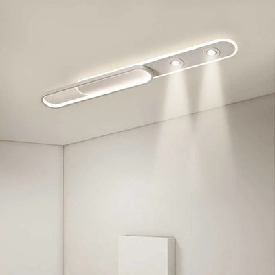 Minimalist Long Strip Ceiling Light with Spotlights for Hallway, Balcony Living Room