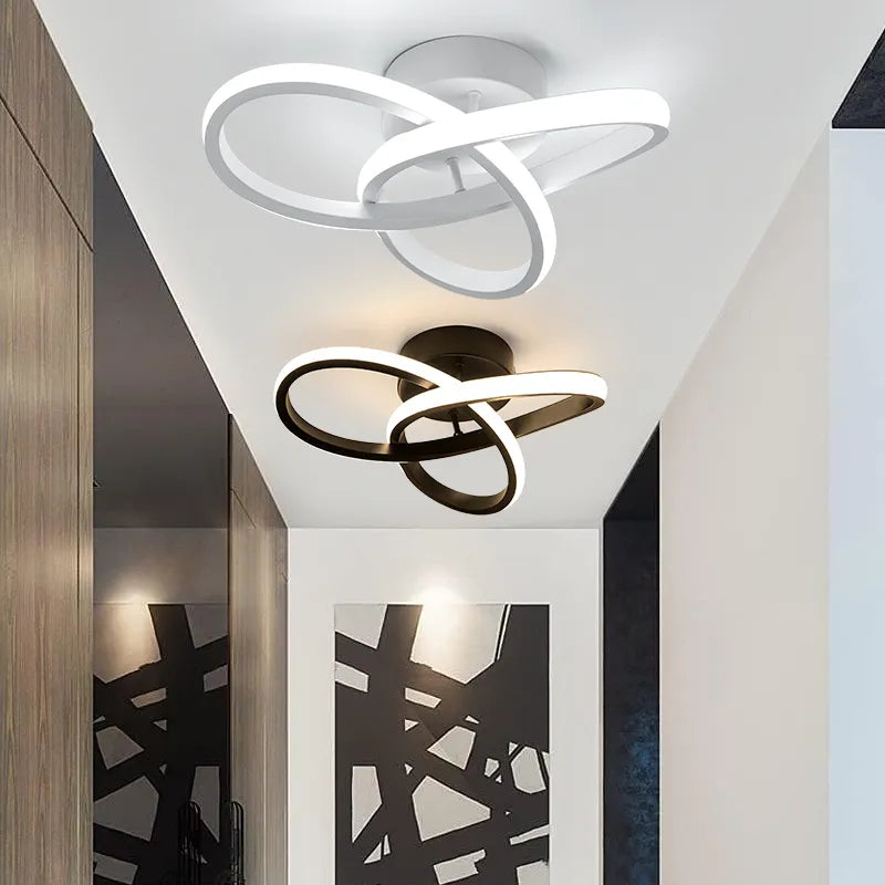 Modern Style LED Chandelier Ceiling Lamp with Three Colors for Bedroom and Dining Room Lighting