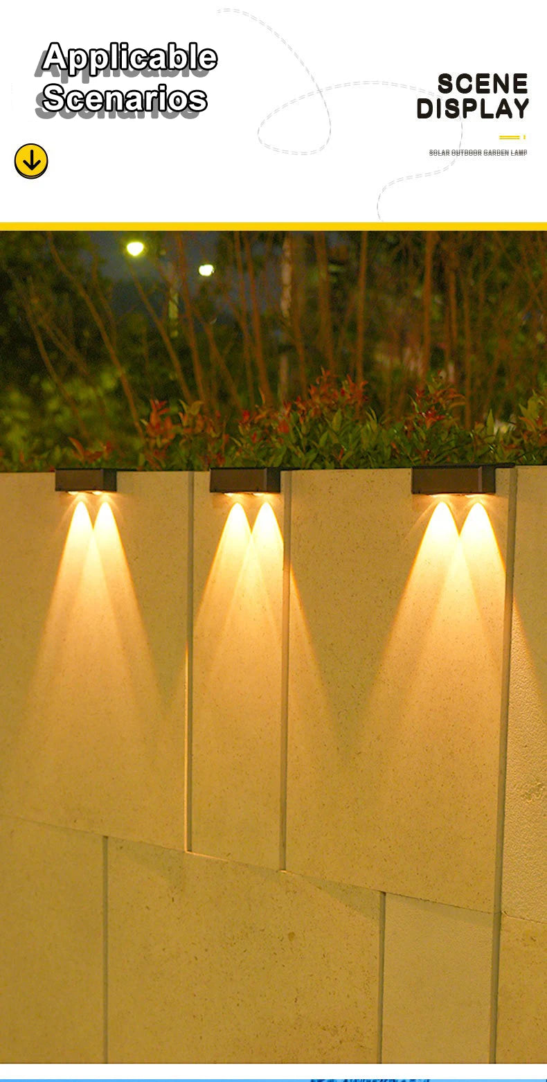 Outdoor Solar Wall Light – Waterproof Fence Lamp