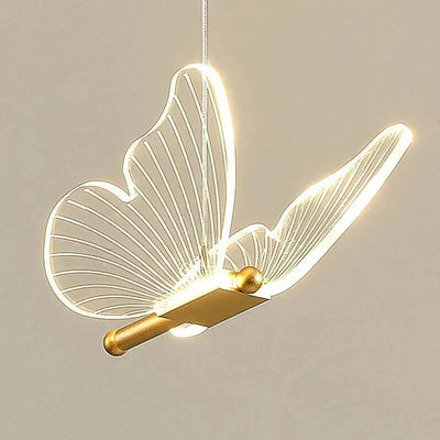 Nordic Butterfly LED Pendant Lamp – Elegant Hanging Light Fixture for Bedrooms and Staircases