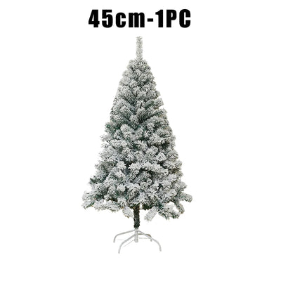 45cm Flocked Mini Christmas Tree with Snow Effect PVC Artificial Holiday Home Decoration