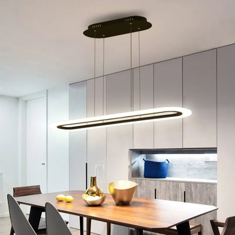 Modern Minimalist LED Pendant Lights: Dimmable Perfect for Kitchen Tables, Dining Rooms Stylish Chandelier