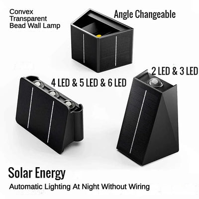 Solar Outdoor Wall Washer Sconce – LED Facade Lamp