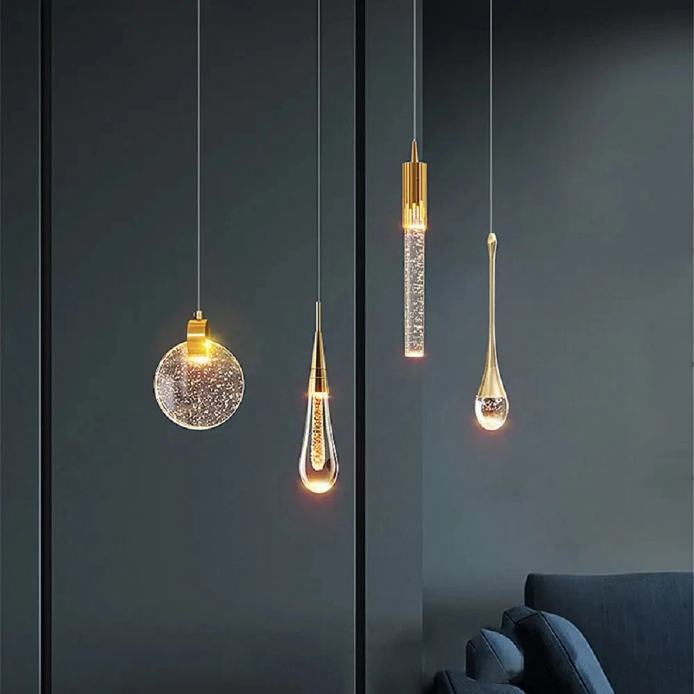 Nordic Crystal Pendant Lights – LED Ceiling Lamp for Stylish Home Decor