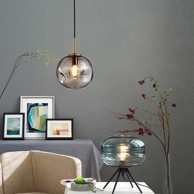 Bubble Glass Ball LED Ceiling Chandelier - Modern Lighting Fixture for Living, Dining, and Bedroom Spaces