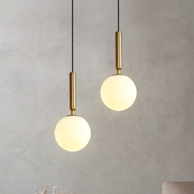 Nordic LED Ceiling Pendant Lamp: Glass Ball Chandelier for Restaurant, Kitchen, Dining Room, Bedroom, and Bedside Decor