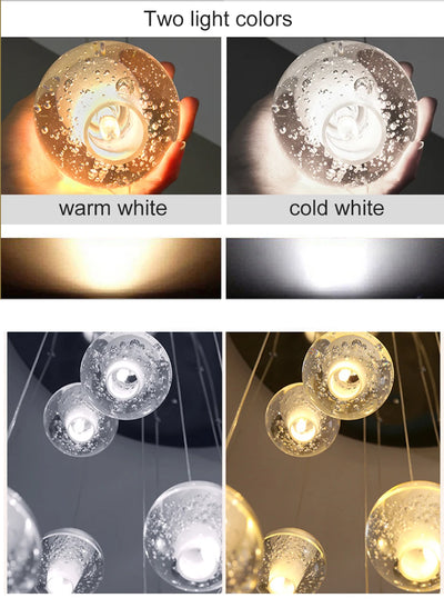 Modern Spiral Staircase Crystal Chandelier - LED Ceiling Light