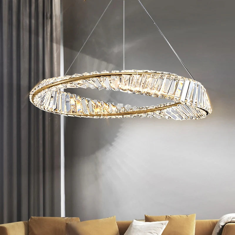 Modern Round Crystal Chandelier - Ceiling Pendant Lights for Indoor Lighting Fixture