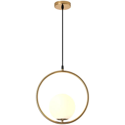 Nordic LED Ceiling Pendant Lamp: Glass Ball Chandelier for Restaurant, Kitchen, Dining Room, Bedroom, and Bedside Decor