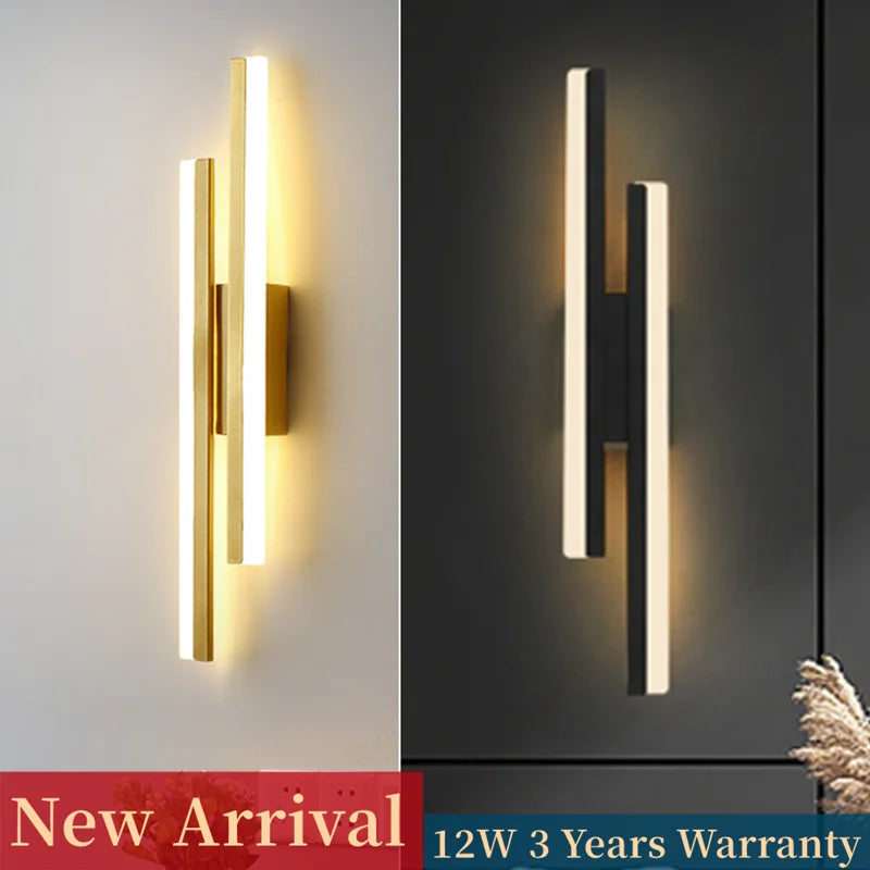 Modern LED Wall Lamp: Acrylic Lampshade Strip Light for Bedroom, Living Room, Corridor