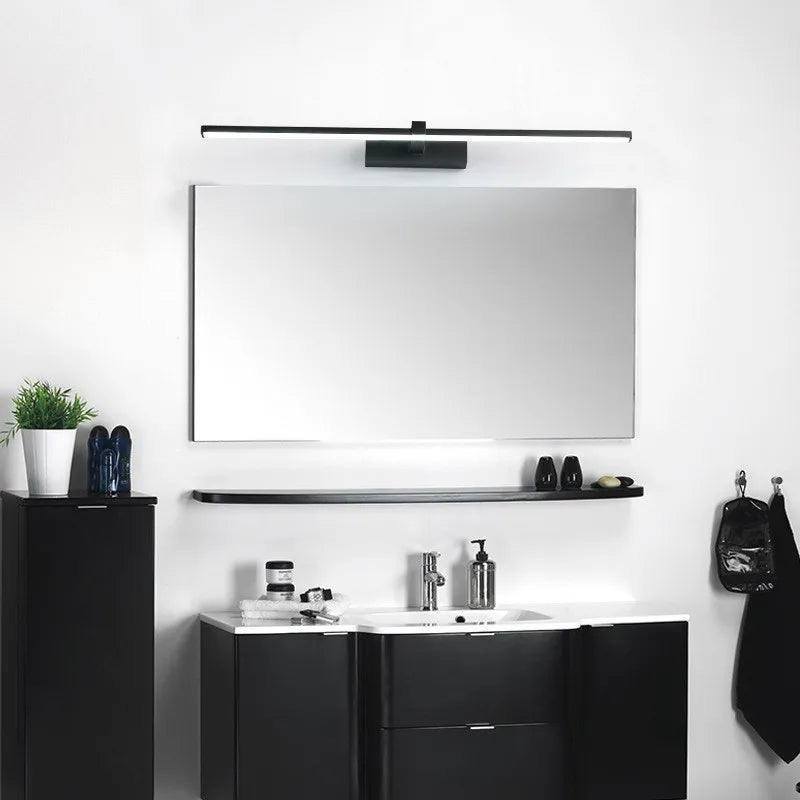 Modern LED Mirror Wall Lights Waterproof Wall Lamps Bathroom Lighting in White and Black