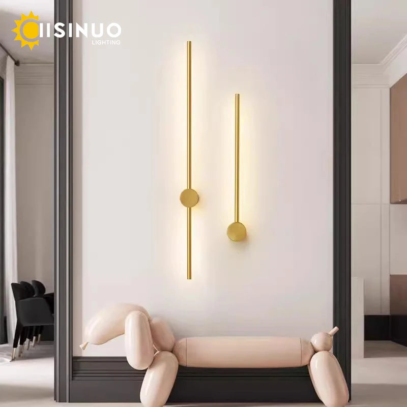 Nordic Minimalist Long Wall Lamp Modern LED Wall Light Indoor Living Room Bedroom LED Bedside Lamp Home Decor Lighting Fixtures