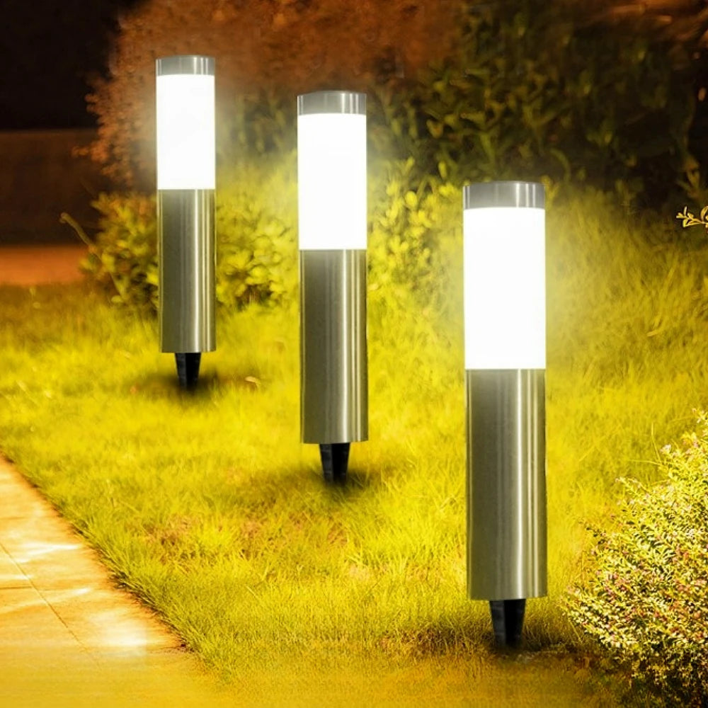 Stainless Steel Solar Pathway Lights – Bright LED Outdoor Garden Lights for Walkways and Driveways