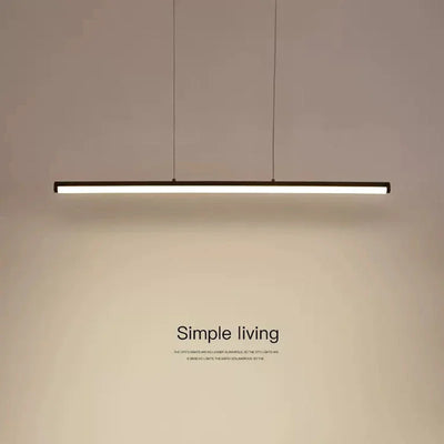 Modern LED Pendant Lamp: Minimalist Aluminum Long Strip Hanging Lighting for Bar, Dining, Living Room, Bedroom