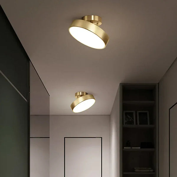 Modern LED Ceiling Chandelier Lights Bedroom Decor Living Room Kitchen Fixture Brass Lamp Angle Adjustment Stairs Aisle - Eco Luxe Décor