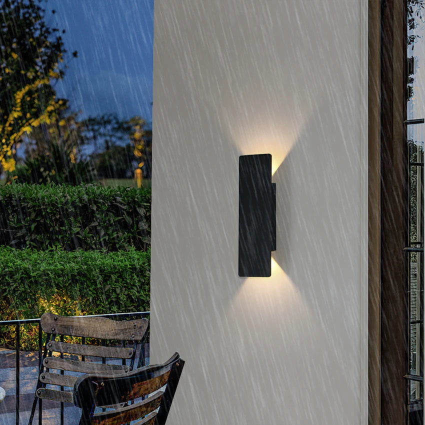 Indoor/Outdoor Wall Lamp Sconce Fixture Waterproof Upper and Lower Luminous Wall Light for Lighting Decoration