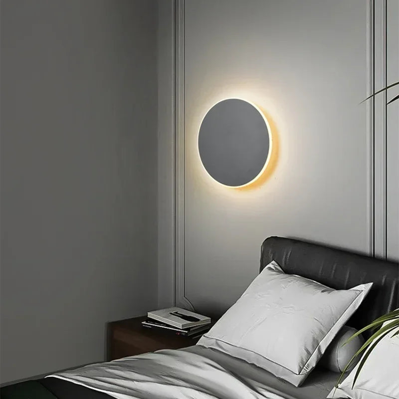 Modern LED Round Wall Lamps with Touch Switch – Minimalist Style for Interior Spaces